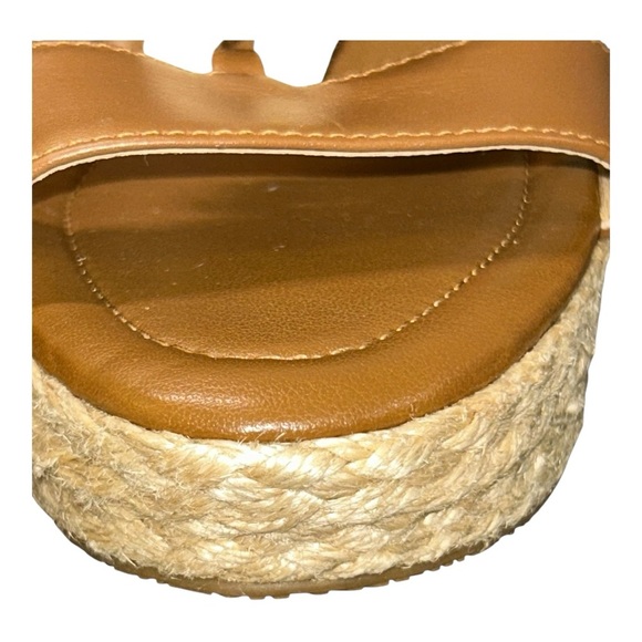 Michael Kors Holly Sandals Women's Size 6M Brown Rope Trim Wedge Heel - Picture 7 of 15